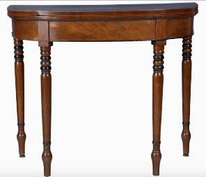 A 19th Century Demi LUne Card Table